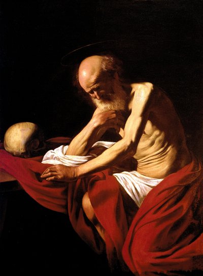 Boetvaardige Sint-Hieronymus door Michelangelo Merisi Caravaggio